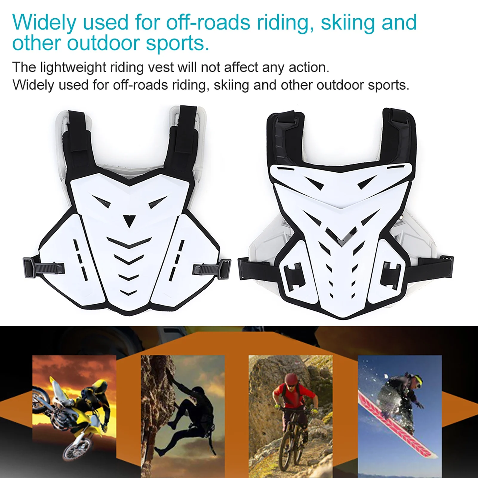 دراجة نارية سترة للصدمات تنفس الصدر الخلفي لركوب الخيل سترة رياضية في الهواء الطلق واقية ركوب الجسم حامي