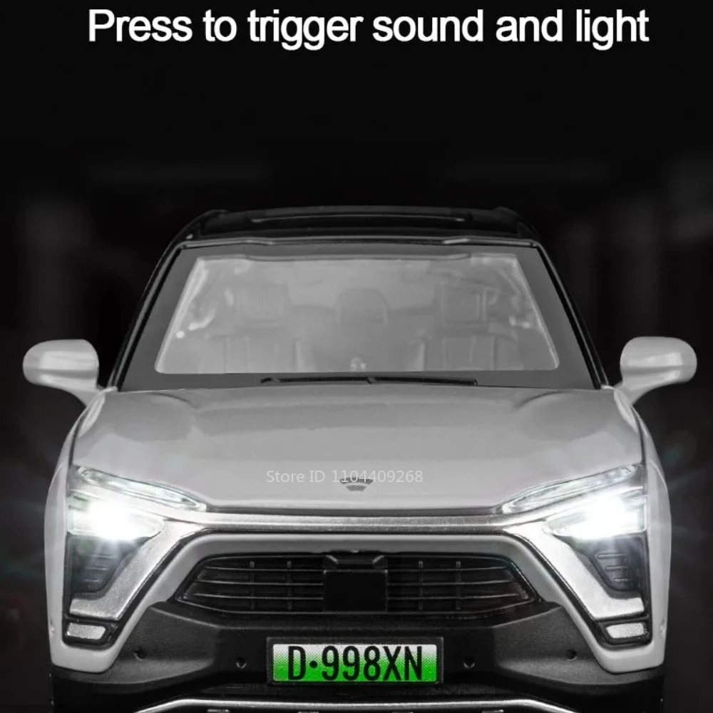 Escala 1:32 NIO ES8, nuevo modelo de coche Energry, juguete de aleación, sonido fundido a presión, luz, puertas extraíbles, modelos de vehículos abiertos, regalos de colección