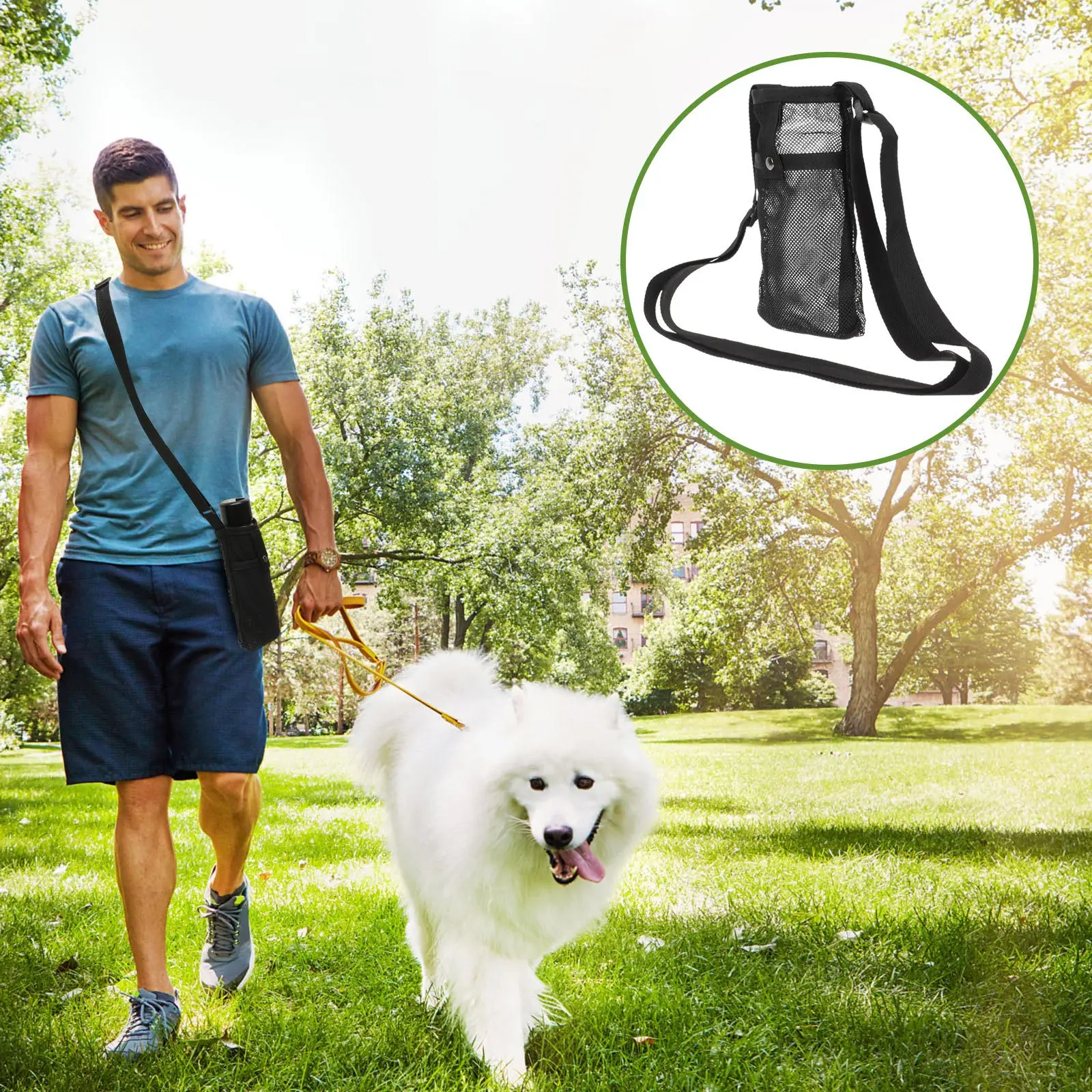 물병 메쉬 가방 캠핑 하이킹을위한 휴대용 통기성 파우치 주전자 슬리브 캐리어 경량 보관 주머니