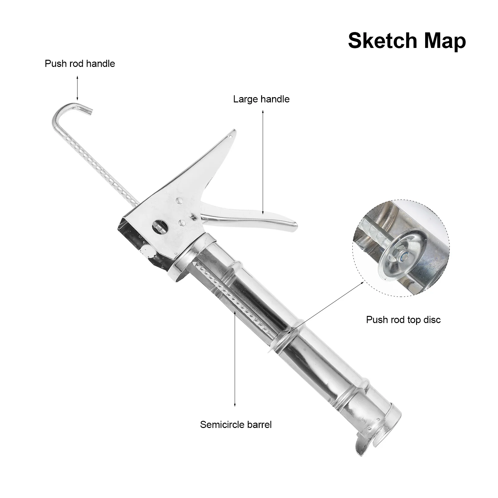 

Construction Caulk Caulking Gun Heavy-Duty Hand Caulking Sprayer For Diy Home Improvement Glue Dispenser Tool