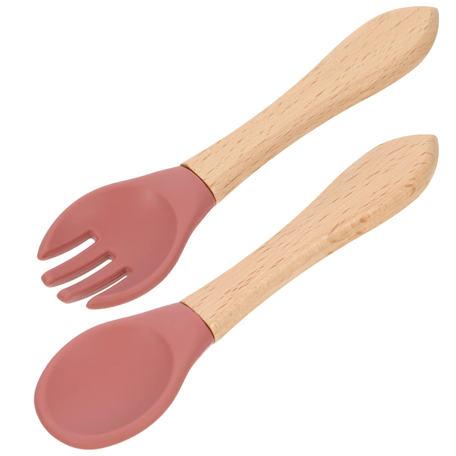 Children's Fork and Spoon Set Supply Infant Tableware Feeder Silica Gel Toddler Utensil Feeding Training Scoops