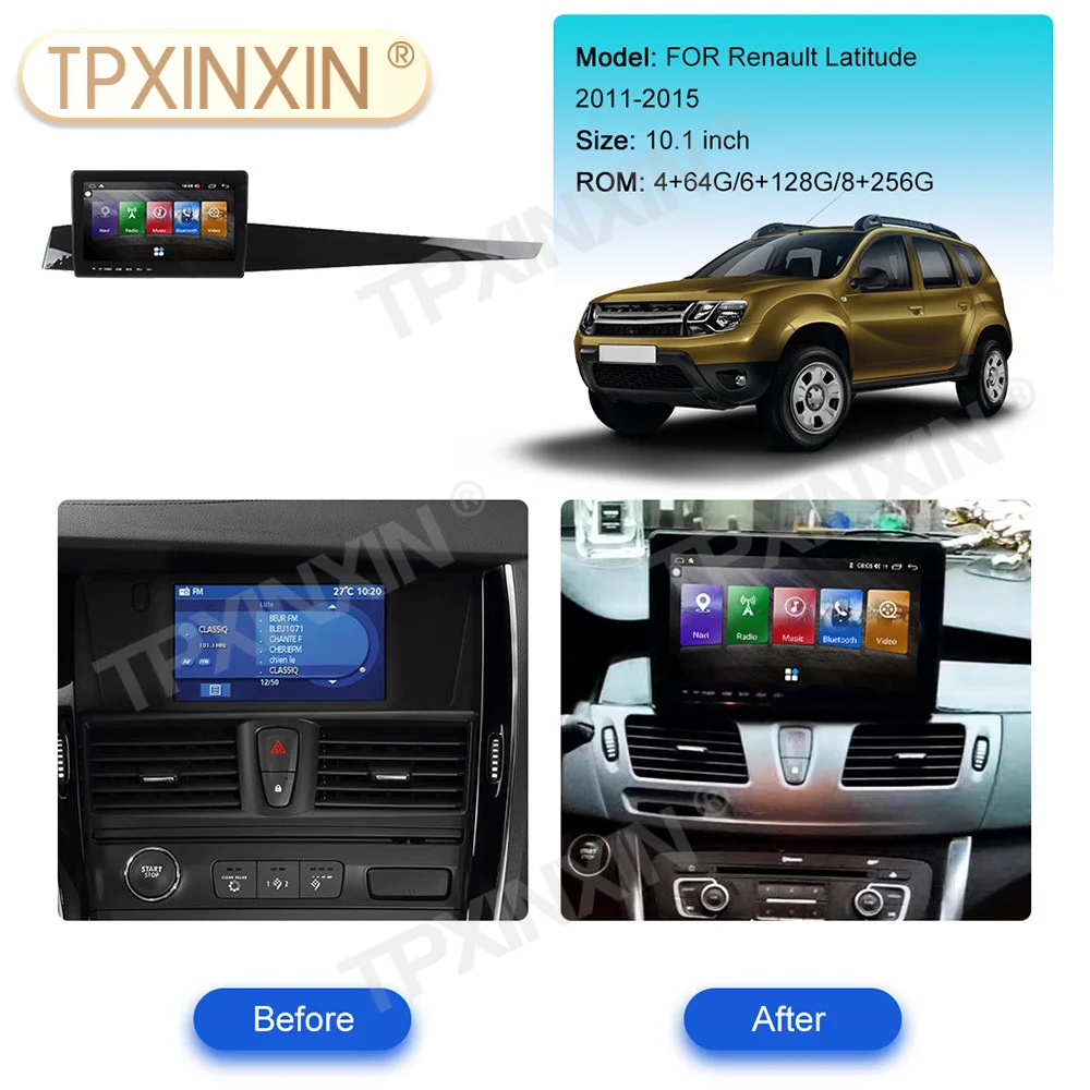 Android For Renault Laguna 3 Renault Latitude 2011~2015 Car Radio Auto Stereo Multimedia Player With GPS Navi Carplay Head Unit