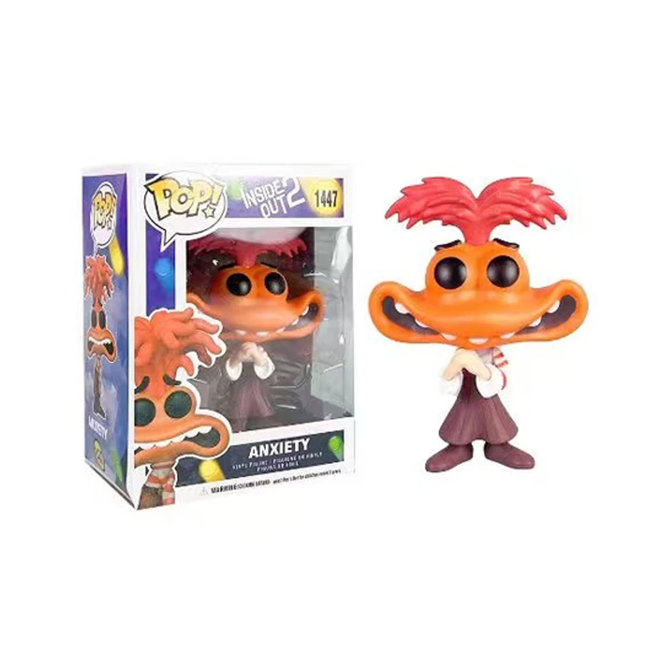 Gros 10 cm anime à l'envers figure jouets d'action film de dessin animé joie anxiété colère tristesse dégoût peur modèle statuettes poupée en pvc