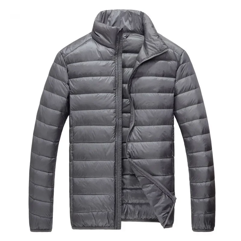 Chaqueta de plumón de pato blanco de alta gama para hombre, abrigo de plumón, Color sólido, Delgado, informal, marca de otoño