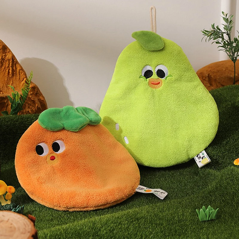 Asciugamano da cartone animato Asciugamani da cucina con frutta carina Asciugamano da appendere assorbente Panno per la pulizia della cucina Asciugamano ad asciugatura rapida per il bagno