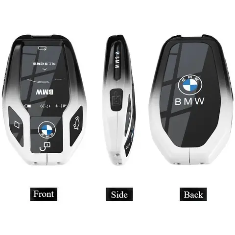 LCD 키 케이스 터치 스크린 자동차 키 가방 버클 쉘 BMW 5 시리즈 535le 7 시리즈 730li 740 8/6 시리즈 GT X3 X4 X5 X7에 적합