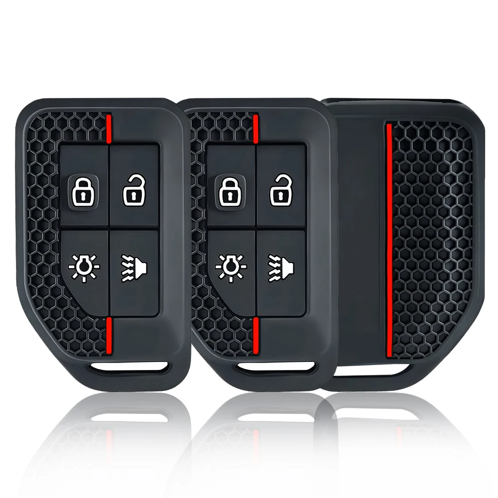 Tampas de chave remota de carro de silicone Fob CaseFor VOLVO EVRO 6 FM FH16 FH 460 540 2024 Capa de chave com suporte de chaveiro