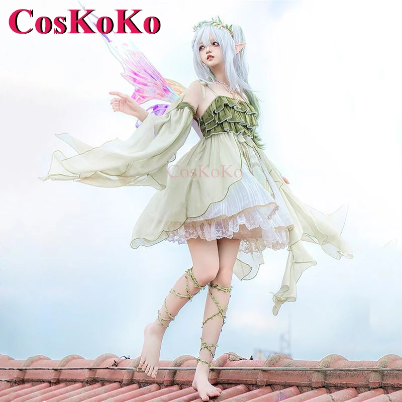 CosKoKo Nahida Cosplay Game Genshin Impact Costume Sweet Elegant Lovely Formal Dress Halloween Party Role Play Clothing XS-L New