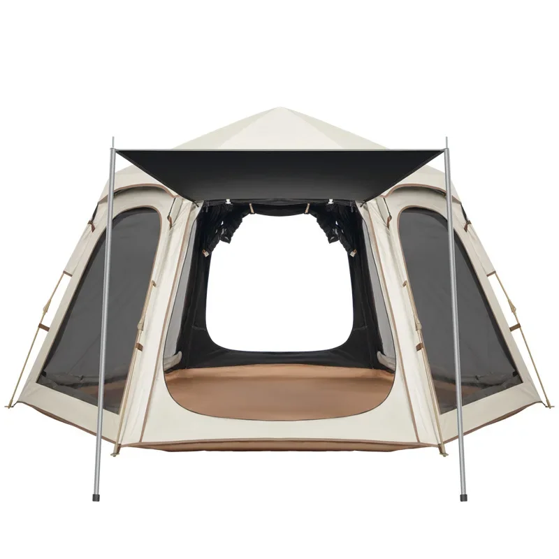 

Tent Outdoor Folding Portable Camping Overnight Camping Thickened Sunscreen Vinyl Equipment Full Set