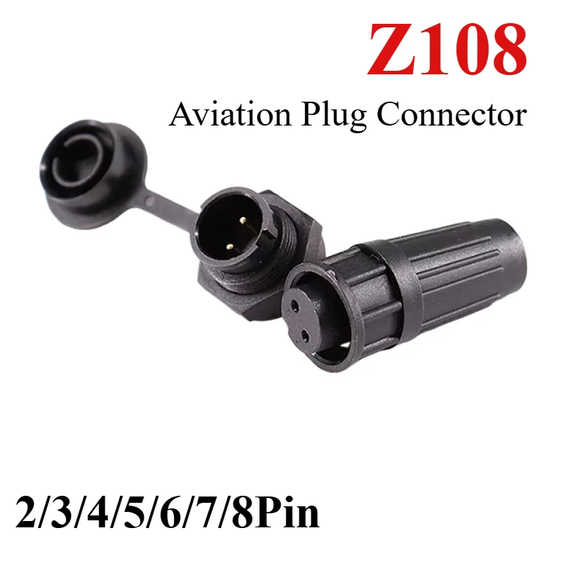 Z108 Snap on Waterproor Connector 3Pin Z108 Aviation Plug Connector 2Pin 4Pin 5Pin 6Pin 7Pin 8Pin Female Plug Male Socket