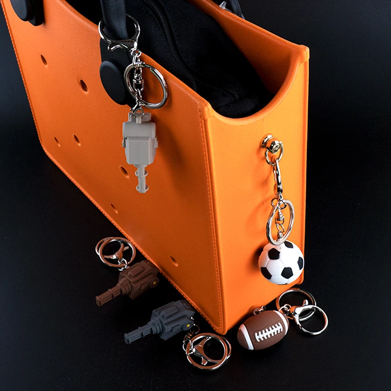 1PCS 3D Basketball Keychain Football Tennis Golf Ball Keyring Fit Car Key Accessories Sports Competition Souvenirs Friends Gift image 2