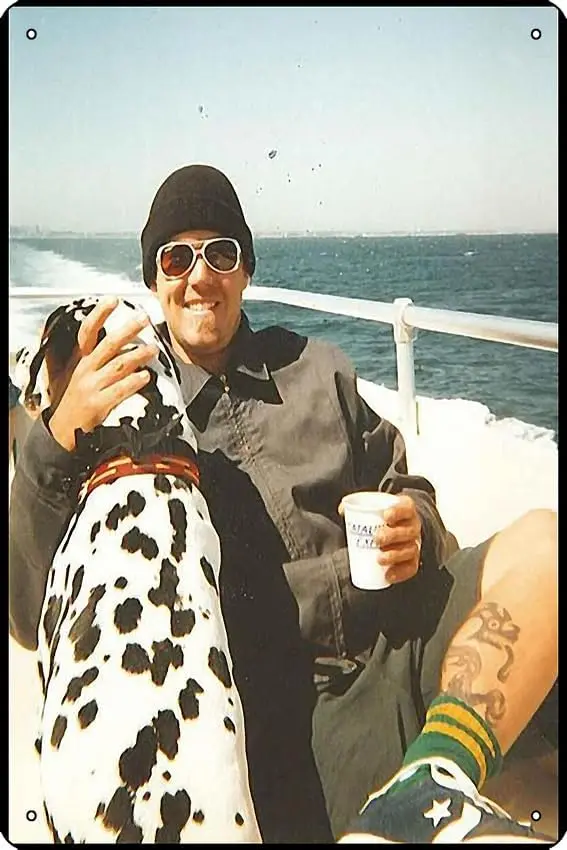 Bradley Nowell And Lou Dog Poster Metal Tin Sign 12 X 8 Inch Funny Man Cave Home Office Bar Decor sign