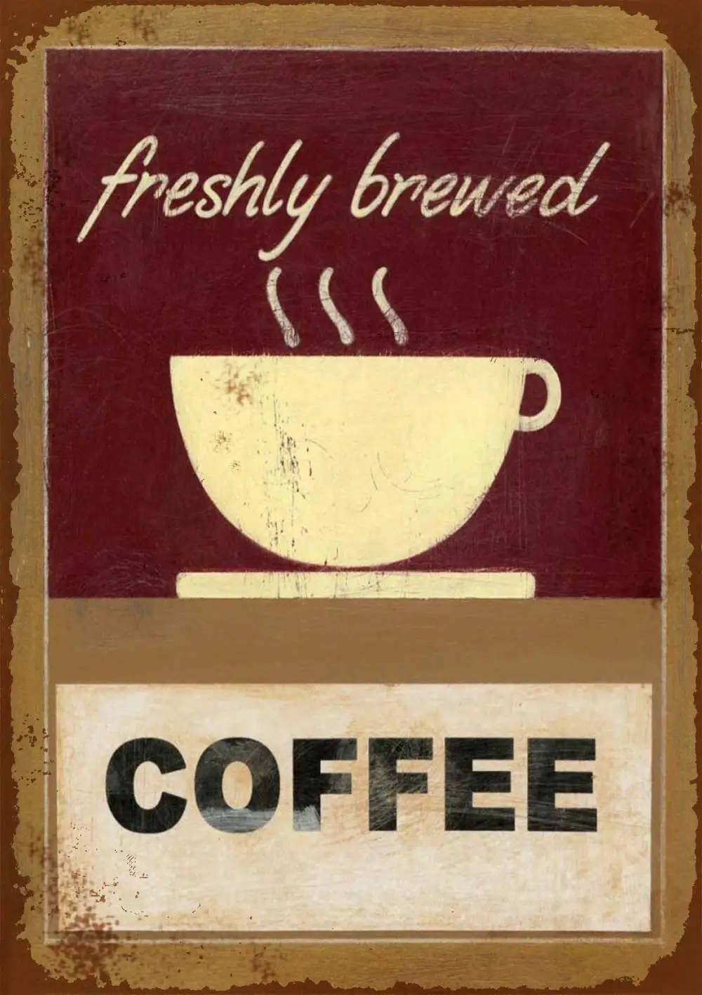 SLALL свежемолотый кофе ретро уличный знак домашний металлический жестяной знак бар кафе Автомобиль Мотоцикл гараж украшения принадлежности 12X8