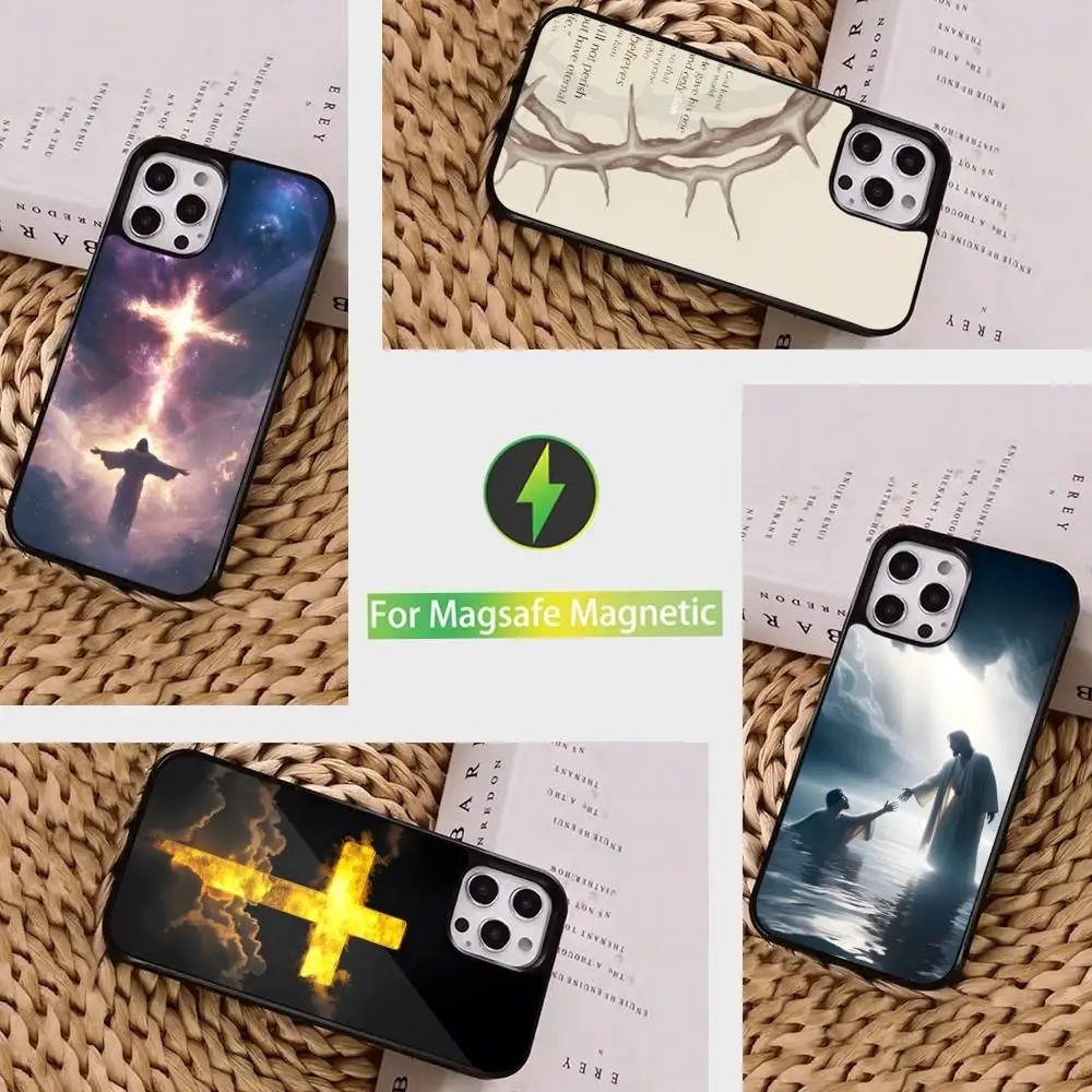 

Cross Art Bible Christian Phone Case For iPhone 16,15,14,17,13,12,11,Pro,Max,Plus,Mini, Magsafe,Magnetic Wireless Charging Case