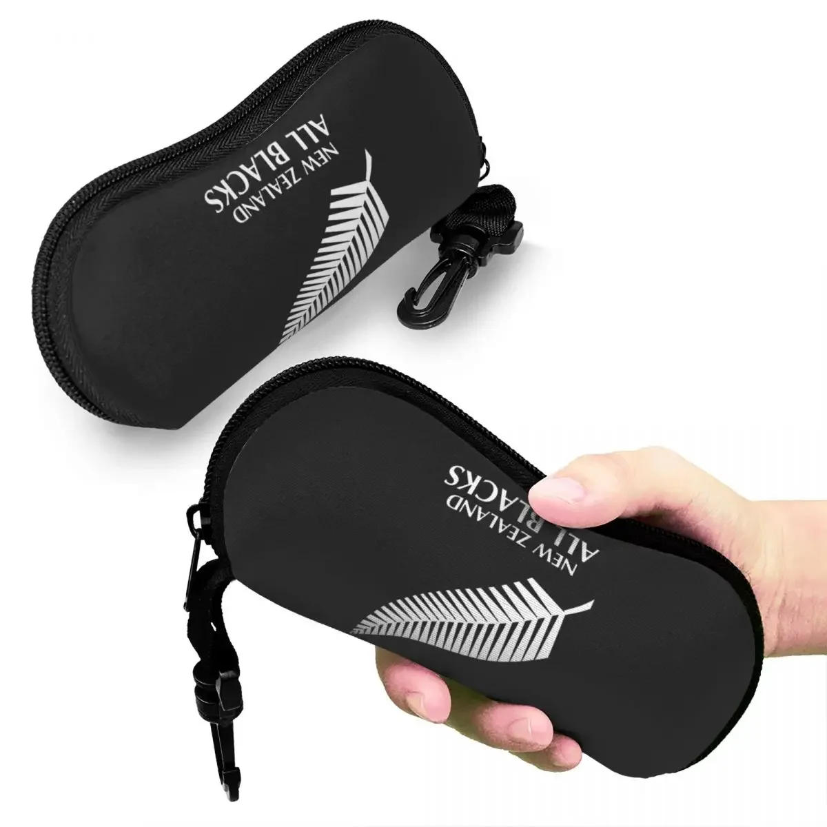 

All Blacks Rugby Hat Autumn Winter Shell Glasses Case Protective Sunglasses Box Women Men Soft Eyeglasses Bag Pouch