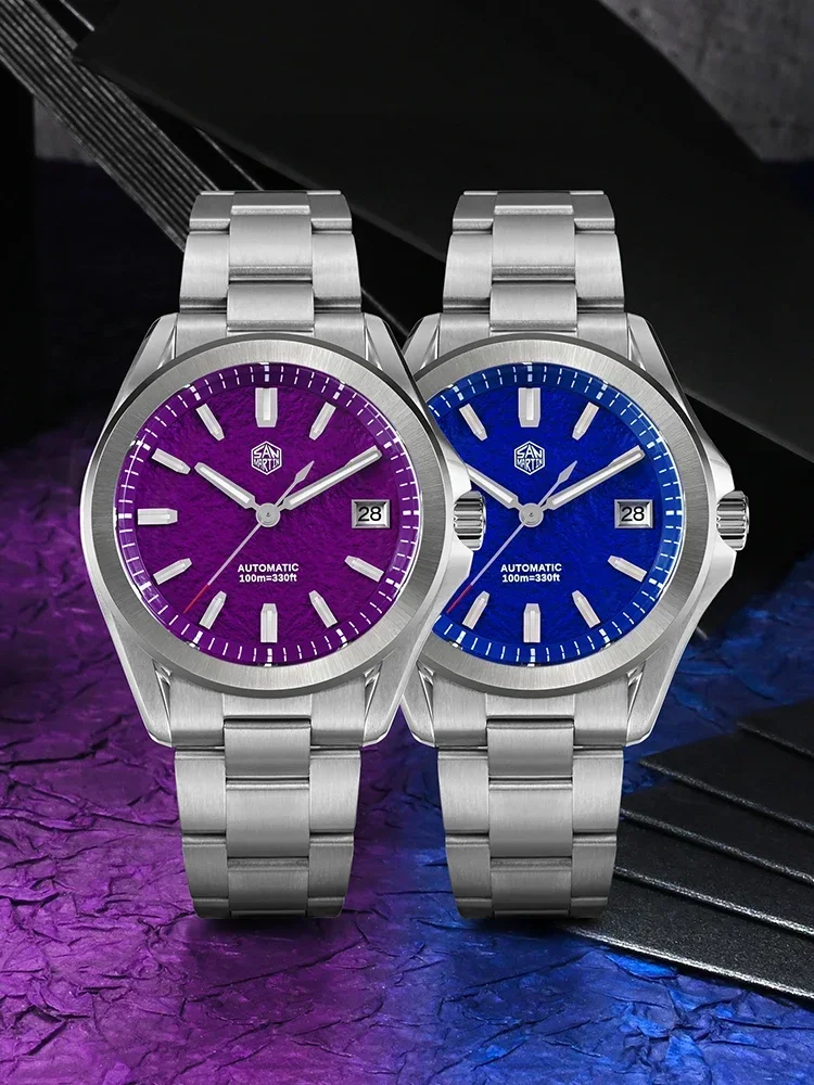 San Martin New Gada Fashion Sport Watch Men 39mm NH35 Automatic Mechanical Men Watches Dress Waterproof 100m Luminous SN0129