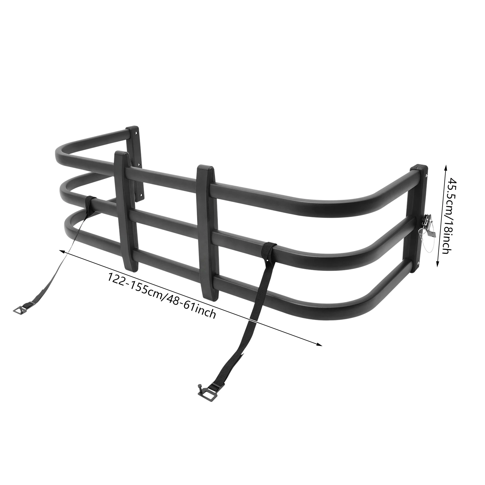 Universell einstellbare Aluminium-Ladeflächenverlängerung 122-155cm Länge für kleine Pickups zur verbesserten Ladungskontrolle – Detail 1