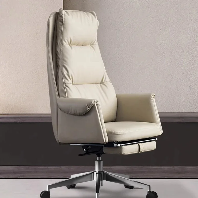 

Кожаное офисное кресло с откидной спинкой, высокая спинка, офисное кресло с большой талией, защита для кабинета, Silla Ordenador, римская мебель