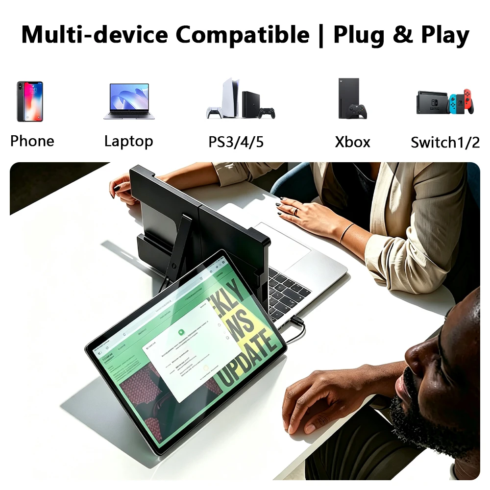 14 Inch 2160*1440 Portable Monitor 60HZ for XBox PS3/4 / 5 Switch TV Box PC Extension Mobile Cell Phone Laptop