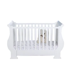 white pine & birch wooden  baby bed  baby bedding set for twins with European style  portable cradle