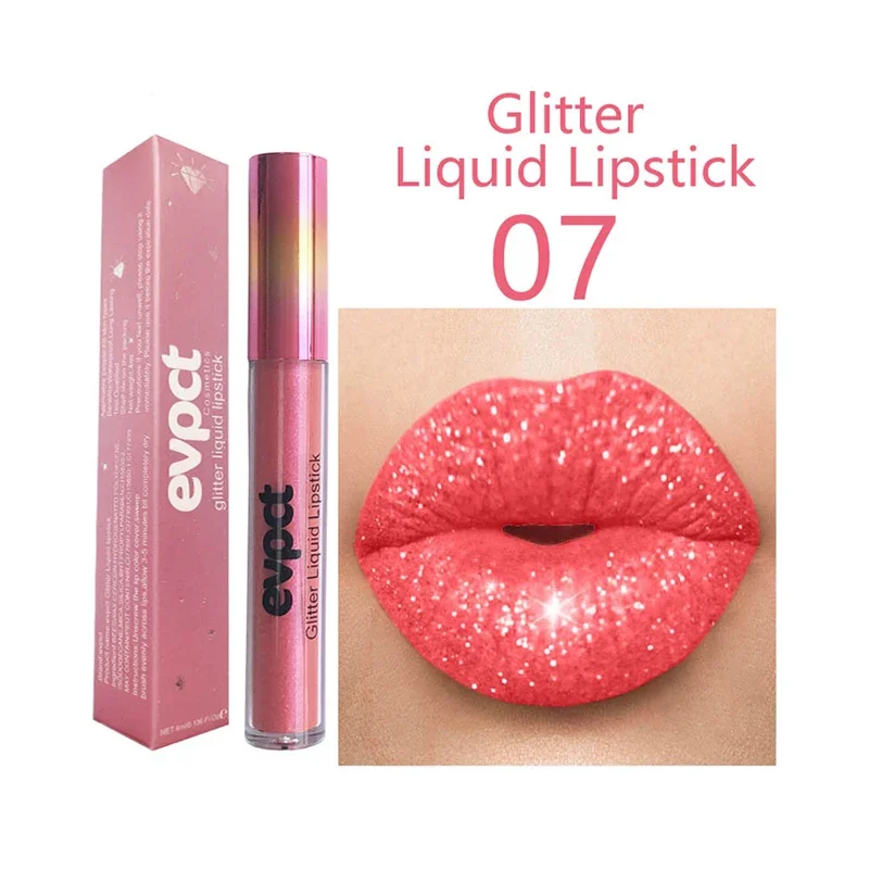 Brillo de labios de brillo mate de 15 colores, brillo de diamante, maquillaje desnudo, lápices labiales líquidos impermeables, tinte de labios de