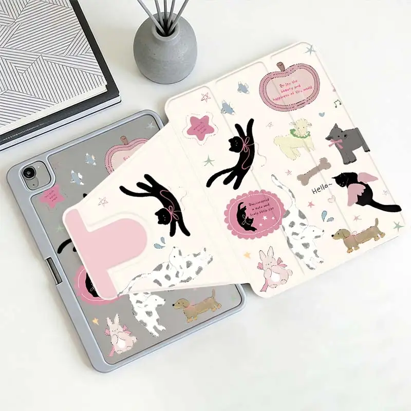 360°Rotatable Tri-Fold Stand Cover For IPad Mini6 8.3 Pro 10.5 Pro11 iPad 10.2 7/8/9 4/5 10.9 10th iPad A16 2025 11 Air11/13