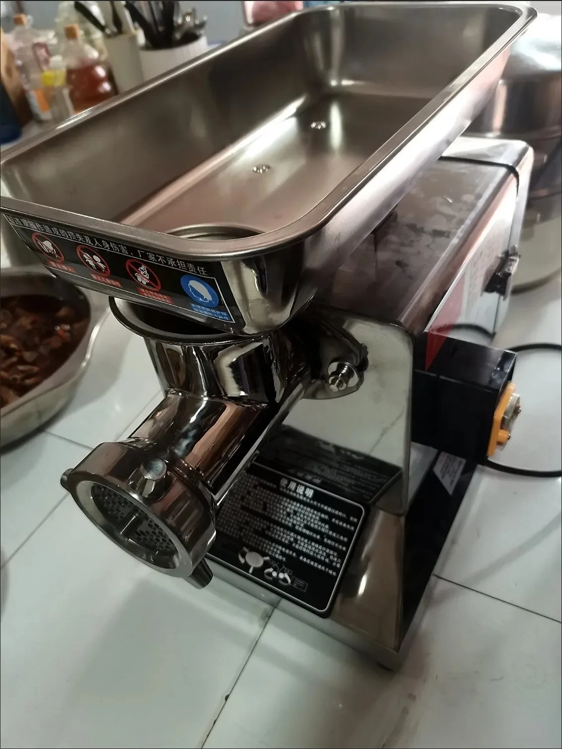 Wholesale Strong Electric Meat Grinder Multifunctional Stainless Steel Machine Grinding Meat Make Fill Sausage Stuffing