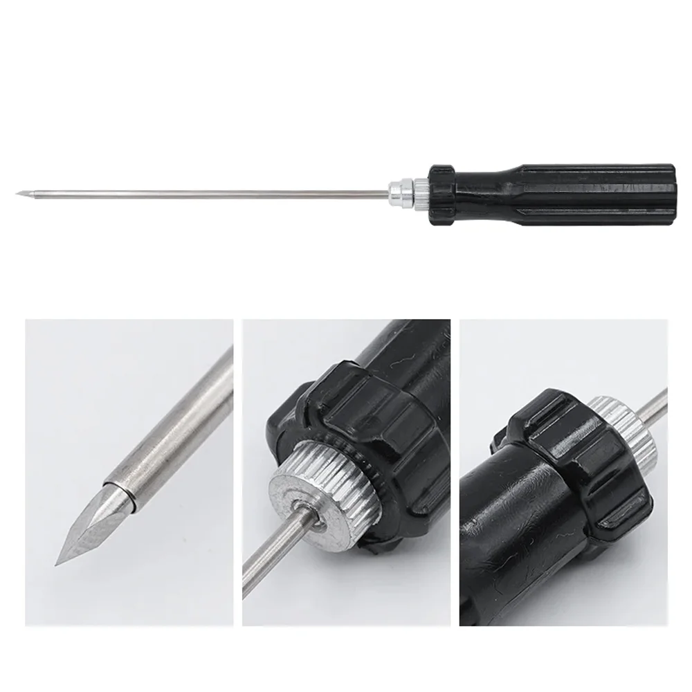 Agulha de trocar de aço inoxidável, ferramenta para gado, porco, trocar veterinário, agulha de deflação, rumen, punção, exaustão, 1 conjunto