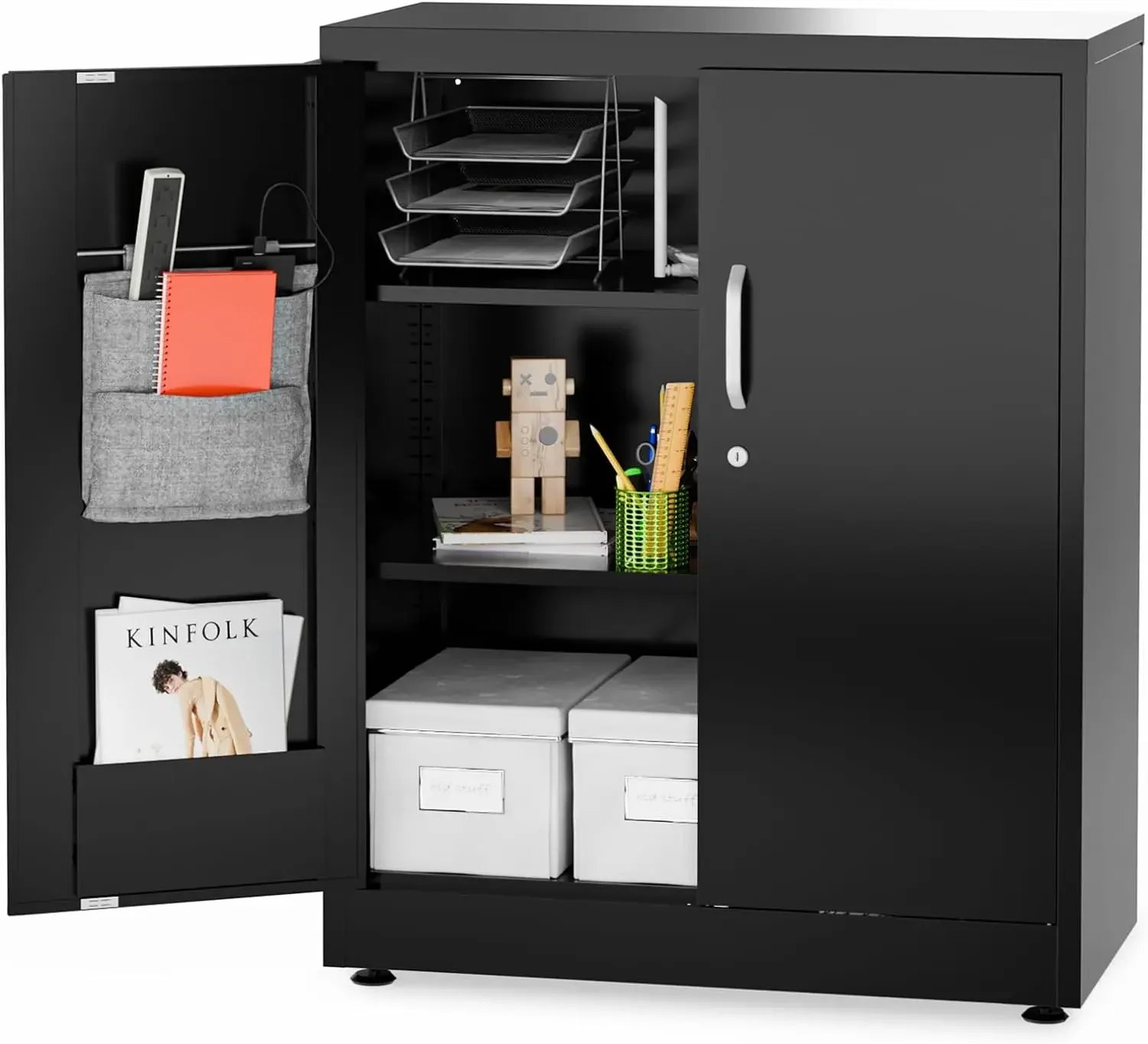 Metal Storage Cabinet with Doors, 40