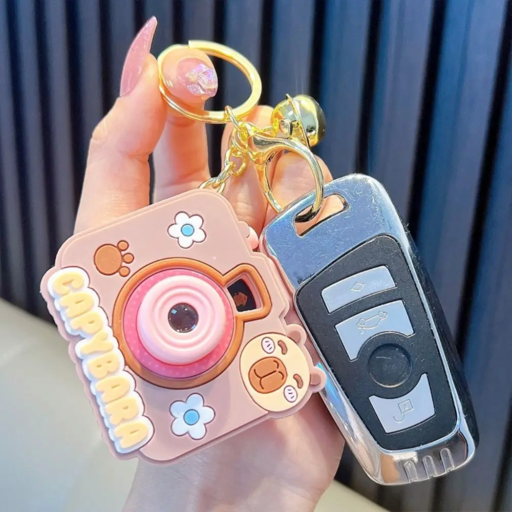 

with Flashlight Capybara Projection Camera Keychain Simulation Luminous Creative Capybara Mini Camera Keyring Cartoon Projection