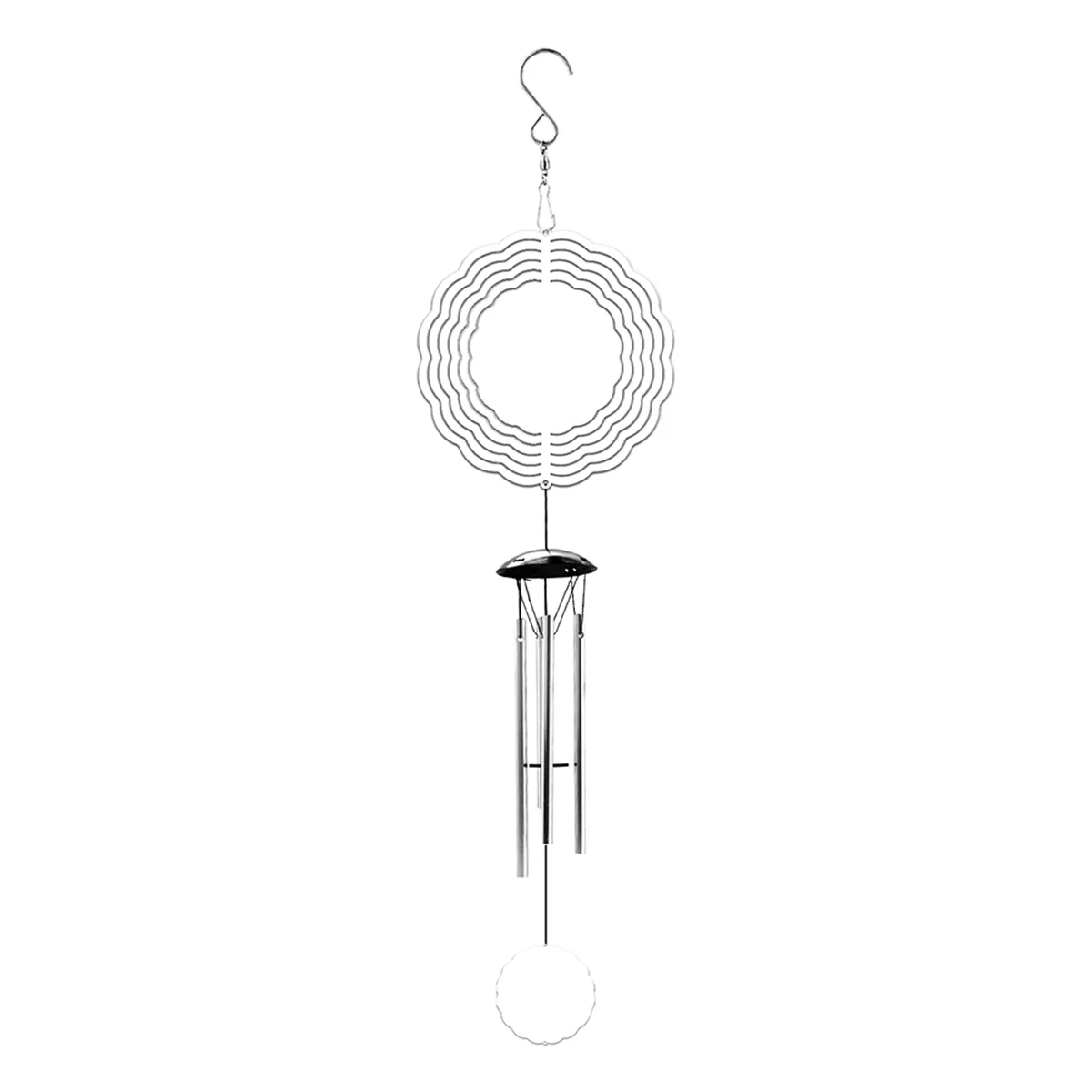 

Sublimation Wind Spinner Blanks Outdoor Decor, Windchimes with 4 Thickened Aluminum Tubes for Mom Grandma Women