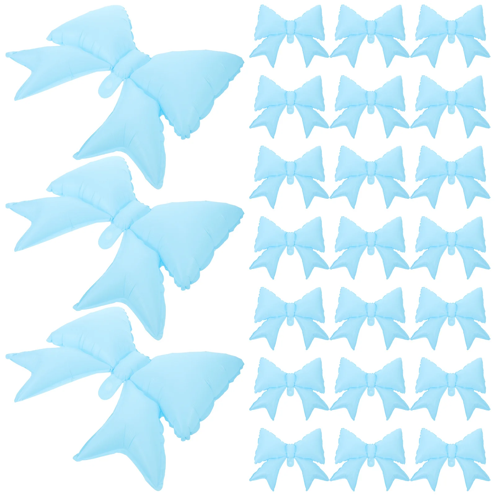 

50Pcs Decoration Balloons Stylish Blue Foil Bow Balloon for Coffee Shop Outdoor Events Birthday Party Wedding Decor Confetti