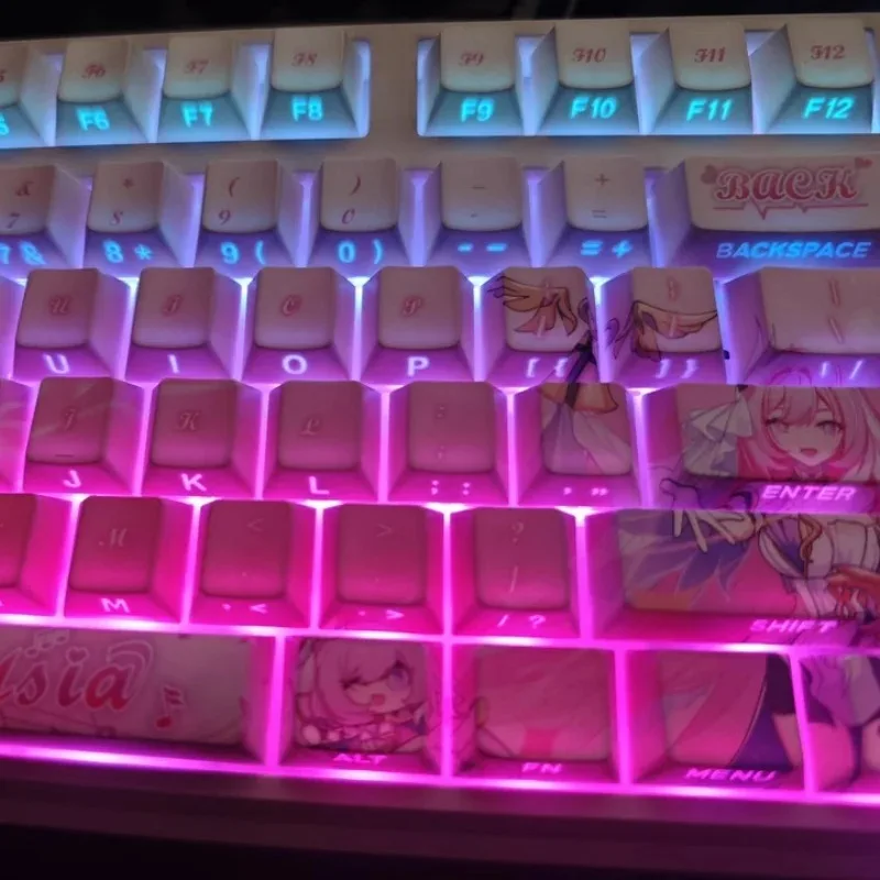 LM Takanashi Hoshino Blue Archives Theme Keycaps PBTMaterial Thermal Sublimation 133Key Original Height Is Suitable for Ten Axes