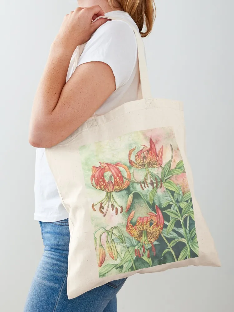 Panther Lily (watercolour on paper) Tote Bag large size bags Fabric bag shopper bag women Women's