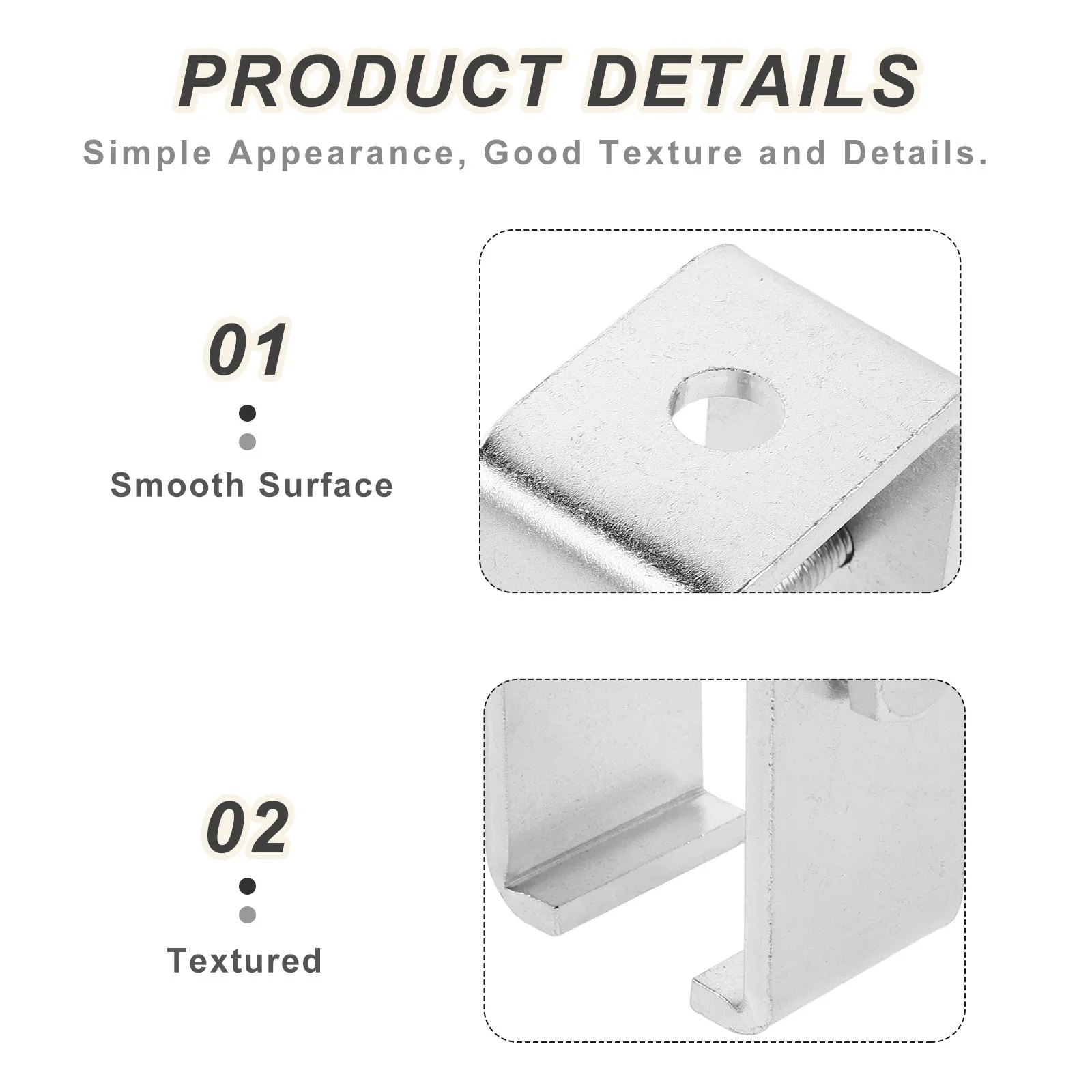 2Pcs Stainless Steel Channel Trolley Track Hanger Bracket Smooth Quiet Operation Heavy Load Support for Food