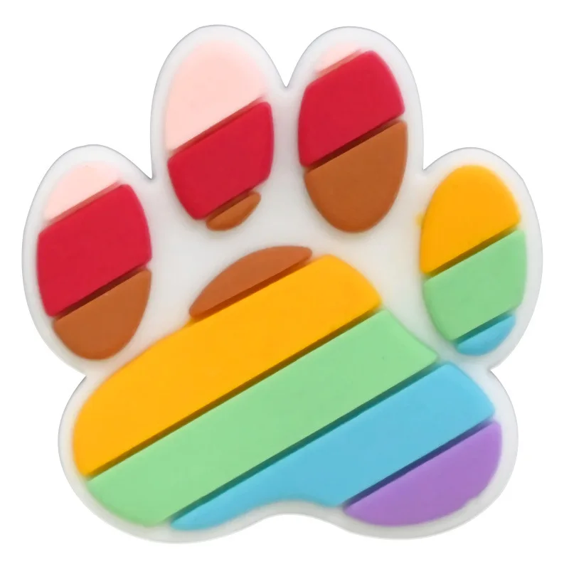 New Small PVC Soft Rubber Patches Cartoon Dog footprints Ornaments DIY Accessories for Hair Clips Clothes & Stationery view 3