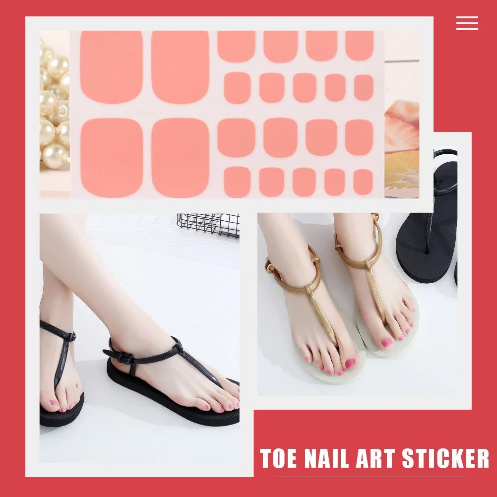 

12 Sheets Toe Nail Art Stickers Home Use Woman Manicure DIY Durable Practical Long Lasting Self Adhesive Safe Beautiful Simple