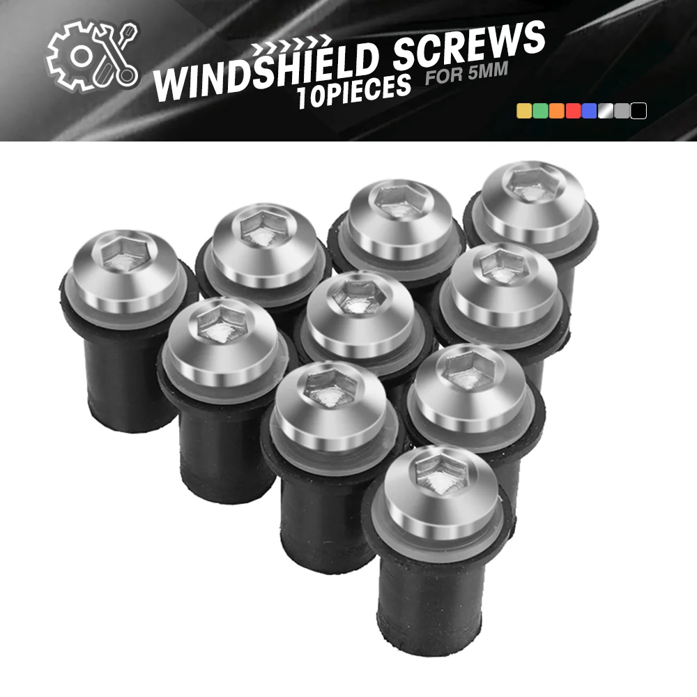 10 PCS Windscreen Bolt Screw Windshield Screw Bolt Kit For DUCATI MULTISTRADA 1100 1100S 1200 1200S 1260 1260S 620 950 950S