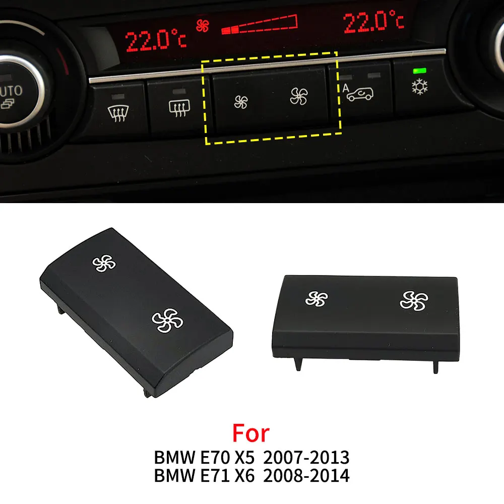 Car Dashboard Air Conditioning AC Ventilation Control Button Auto Knob Switch Caps Accessory For BMW E70 E71 E72 X5 X6 2007-2013