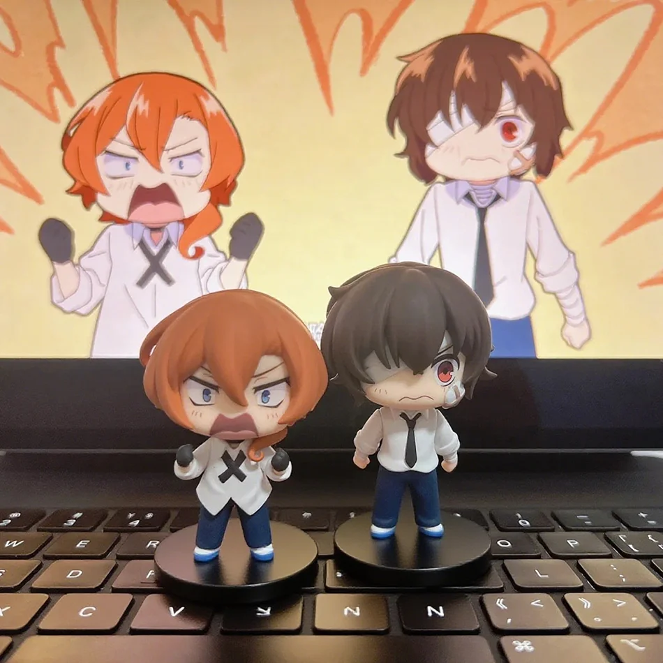 Bungou Stray Dogs 7cm Anime Figure - Kawaii Dazai Osamu Action Figure & Cute Nakahara Chuuya Figurine - PVC Collection Model Dol