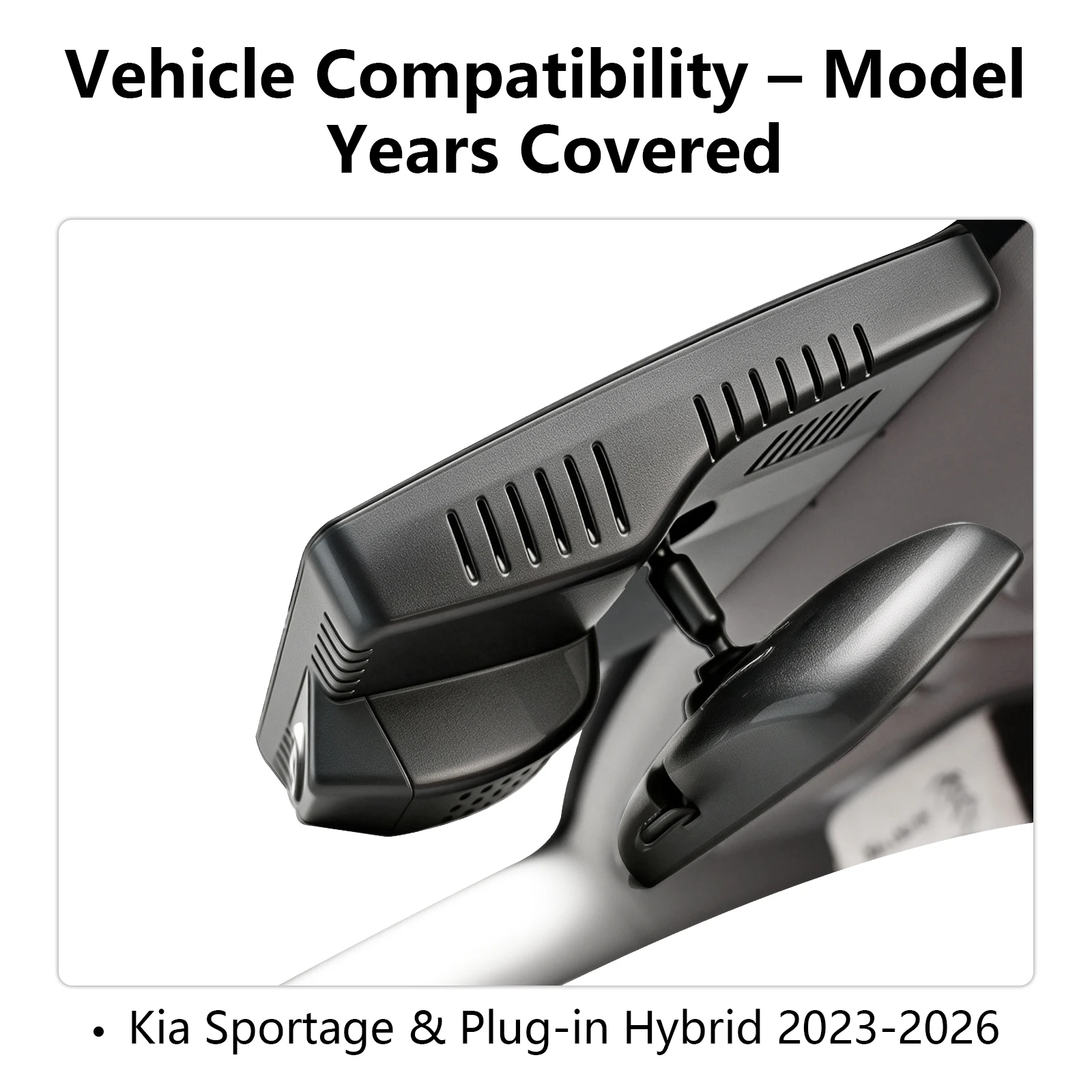 Cámara de salpicadero Mangoal Plug and Play WiFi y GPS con APP para Kia Sportage y Plug-in Hybrid 2023-2026, DVR para coche, DashCam UHD 4K