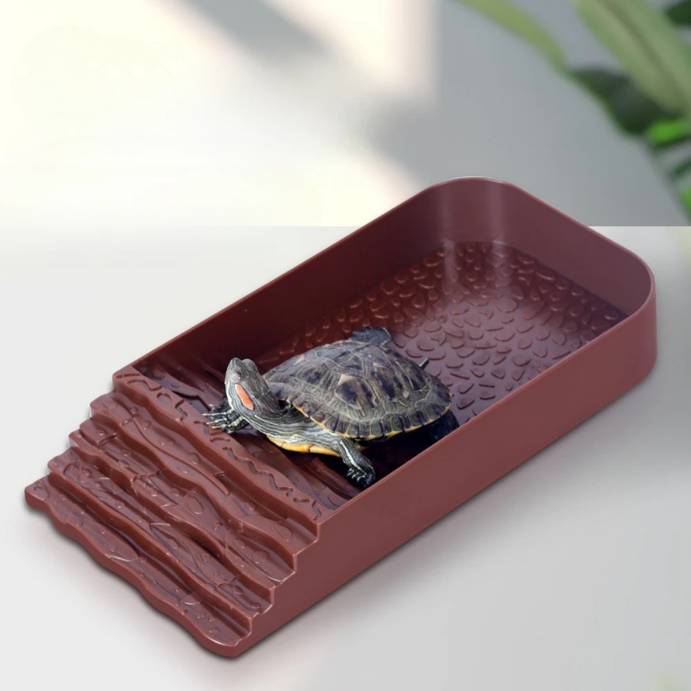 Turtle Bathing Pool, Reptile Feeding Dish Water Pot, Landscape Fish Tank Decoration,Turtle Bath Pool for Aquatic Climbing Pet