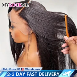 13x6 13x4 Bone Straight Human Hair Lace Frontal Wig 4x4 5x5 Glueless Lace Closure Wigs For Women Pre Plucked Cheap Hair