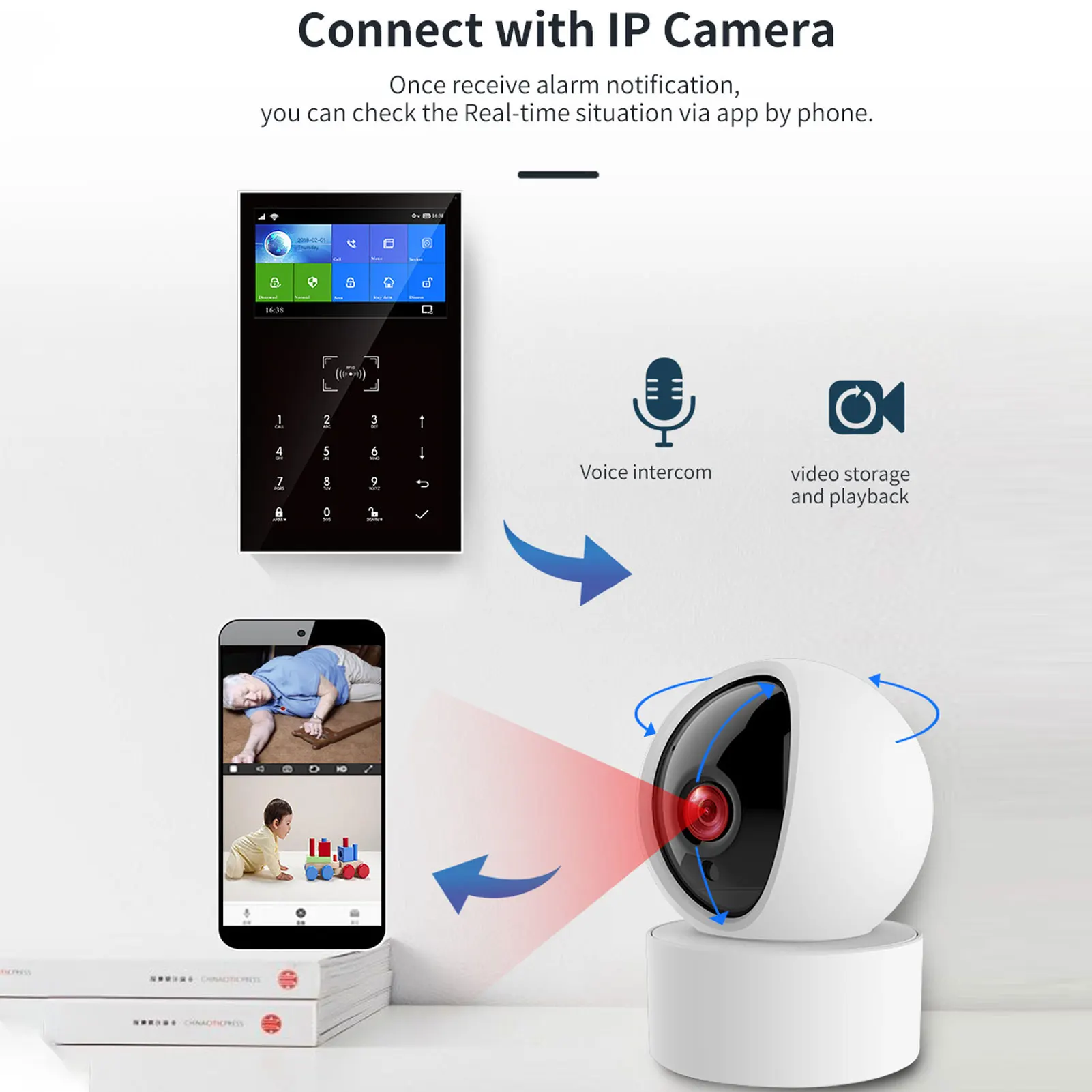 Sistema de seguridad antirrobo para el hogar, sistema de seguridad para el hogar, alarma inalámbrica WiFi, sistema antirrobo para el hogar inteligente, Kit de alarma para el hogar