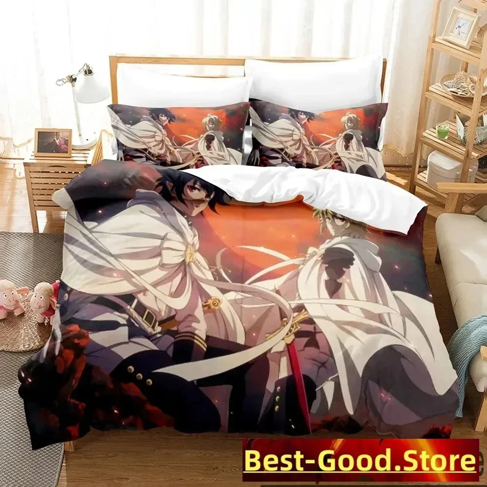 3D Print Anime Seraph of the end Bedding Set Boys Girls Twin Queen King Size Duvet Cover Pillowcase Bed boys Adult