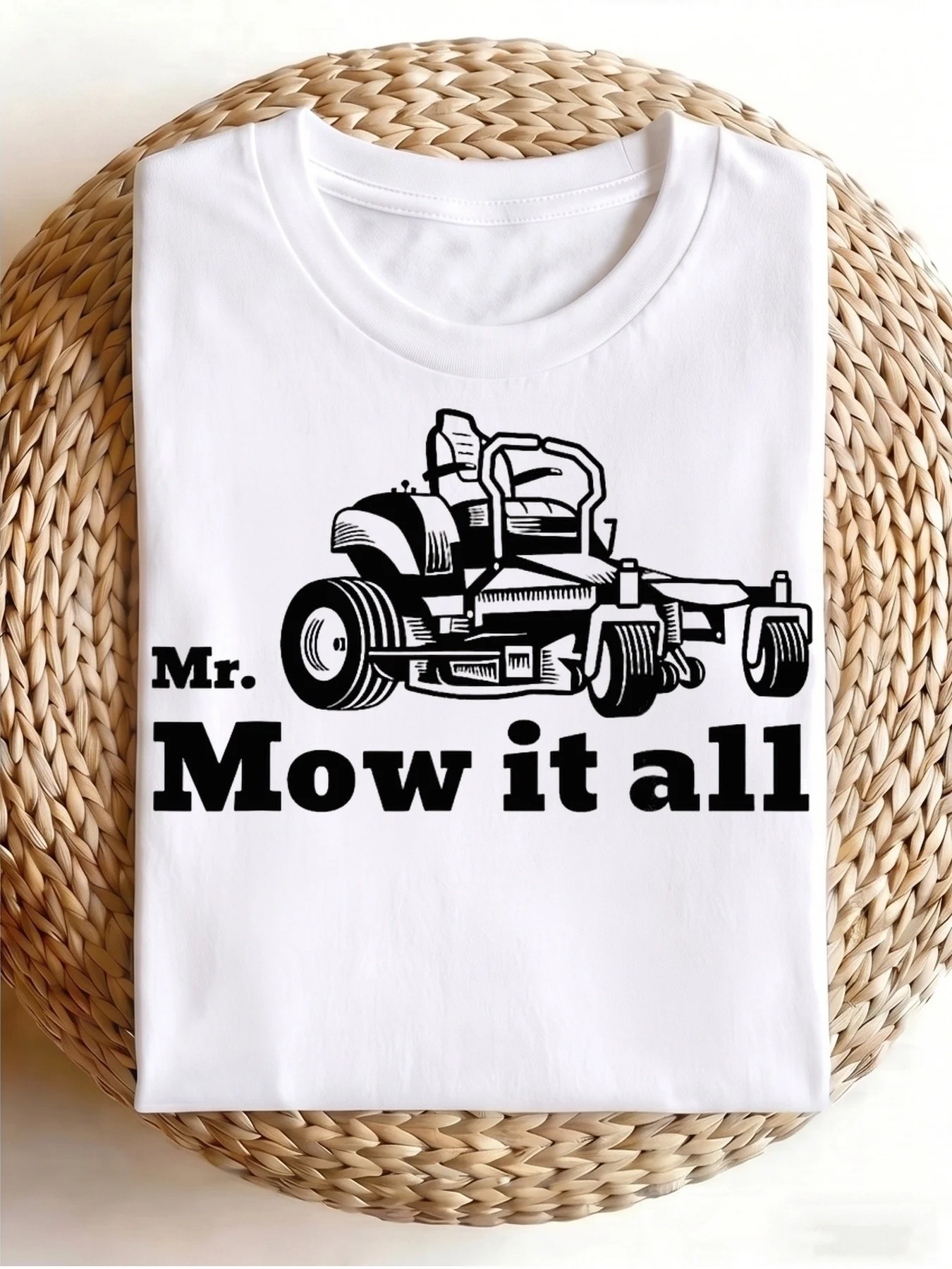 Men's T-Shirt Lawnmower Garden Worker Gardener Funny T-Shirt I'M Sexy I Mow the Lawn Sm Round Neck Short Sleeve Casual Henley Shirt Men's T-Shirt