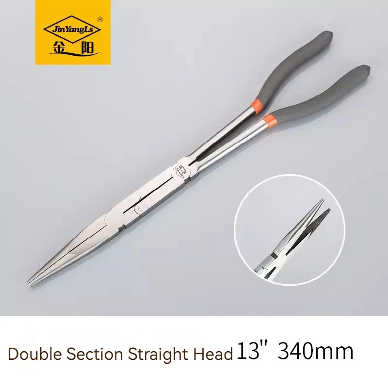 Long Fishing Pliers Straight 45 90 Degree O-Shape Bend Needle Nose Pliers  Plug Puller Multi-functional Mechanics Home Hand Tool