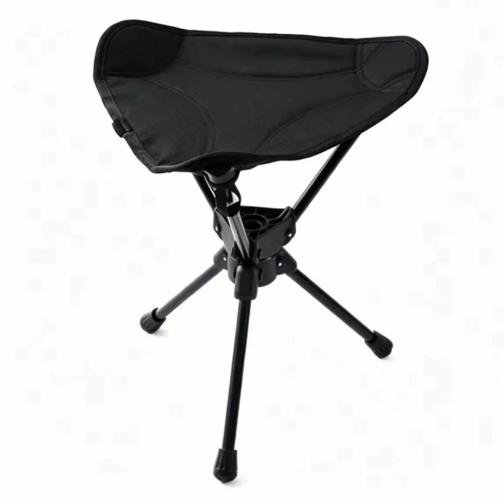 Three Legged Folding Rotating Stool Wear-resistant Foldable Fishing Chair Strong Load-bearing Multifunctional Camping Stool - view 4