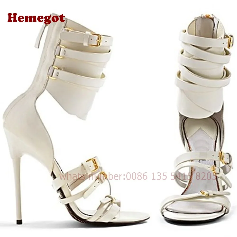 Women\'s Crocodie Gladiator Sandals Belt Buckle Stiletto Sexy High Heels Sandals Open Toe Black Sexy Shoes Solid Luxury Shoes