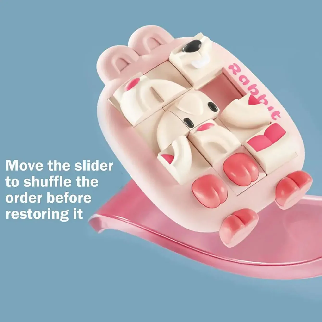 เกมปริศนาสไลด์ 3 มิติ รูปสัตว์การ์ตูน เสริมสร้างทักษะการคิด พกพาสะดวก เหมาะสำหรับการเดินทาง